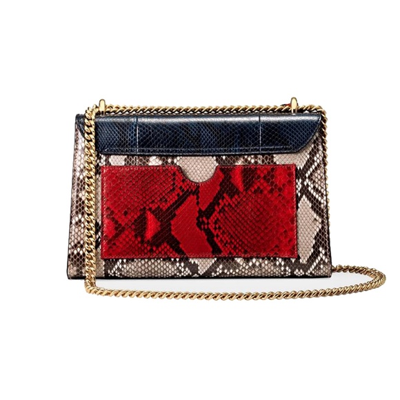 New Gucci Padlock Medium Python Shoulder Bag - Picture 3 of 8